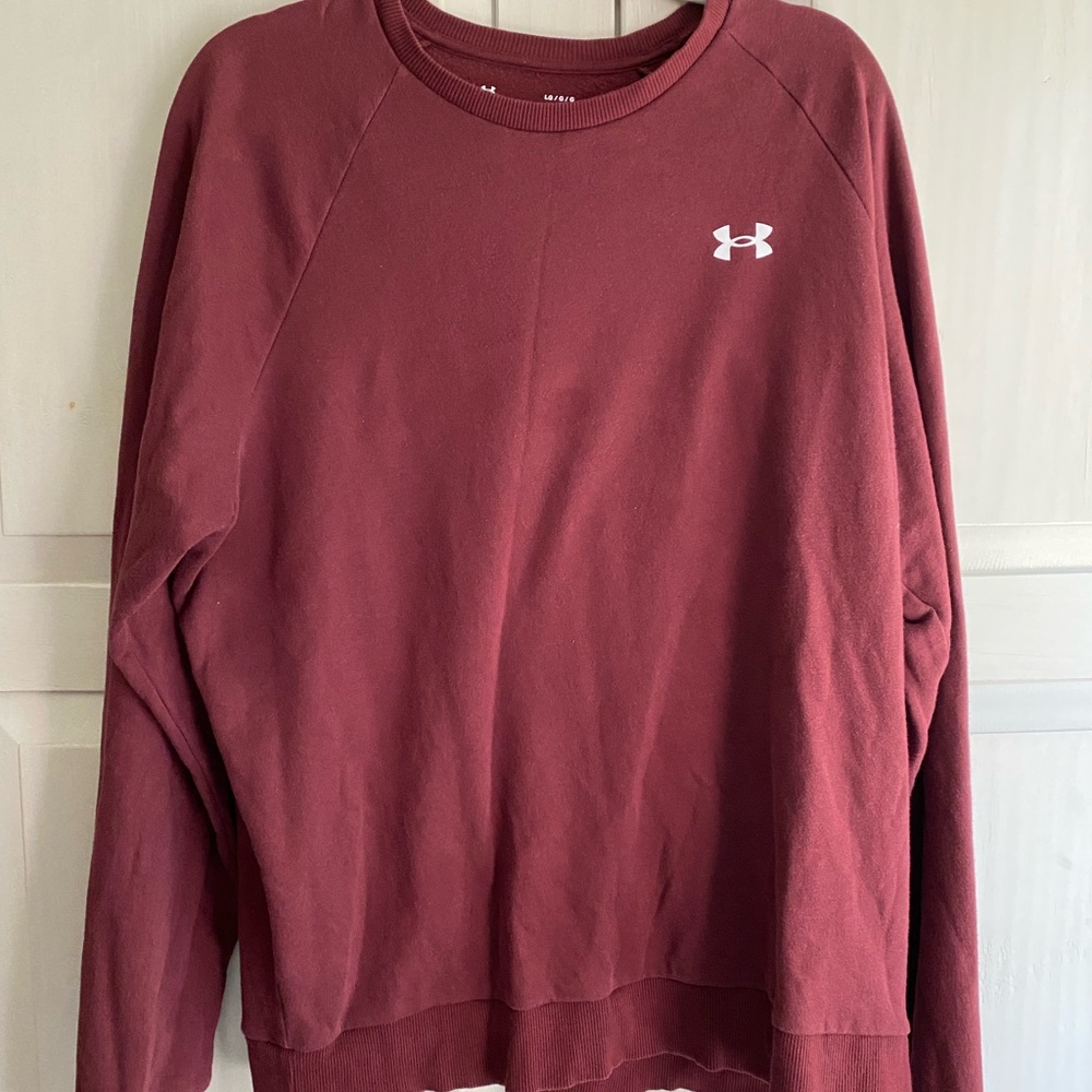 Under Armour Burgundy Red Crew Neck Sweatshirt